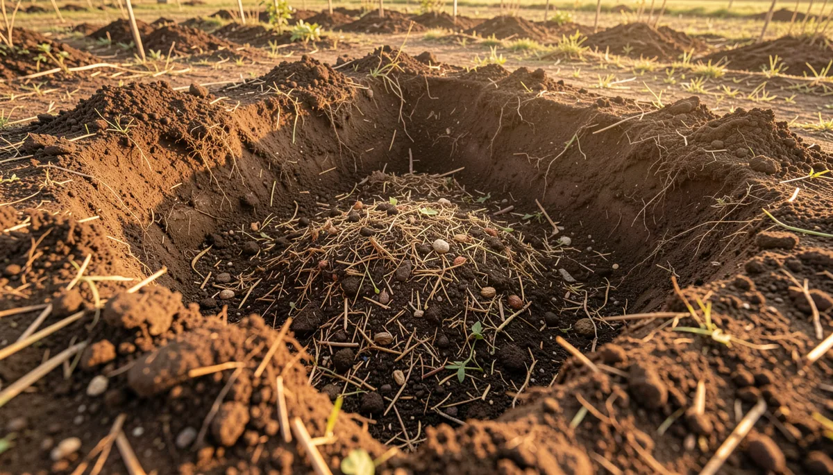 Параметры посадочной ямы и состав смеси
