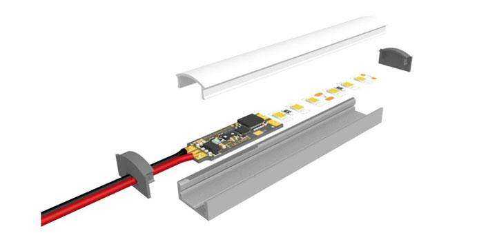 Сенсорный диммер для светодиодной ленты в алюминиевом профиле
